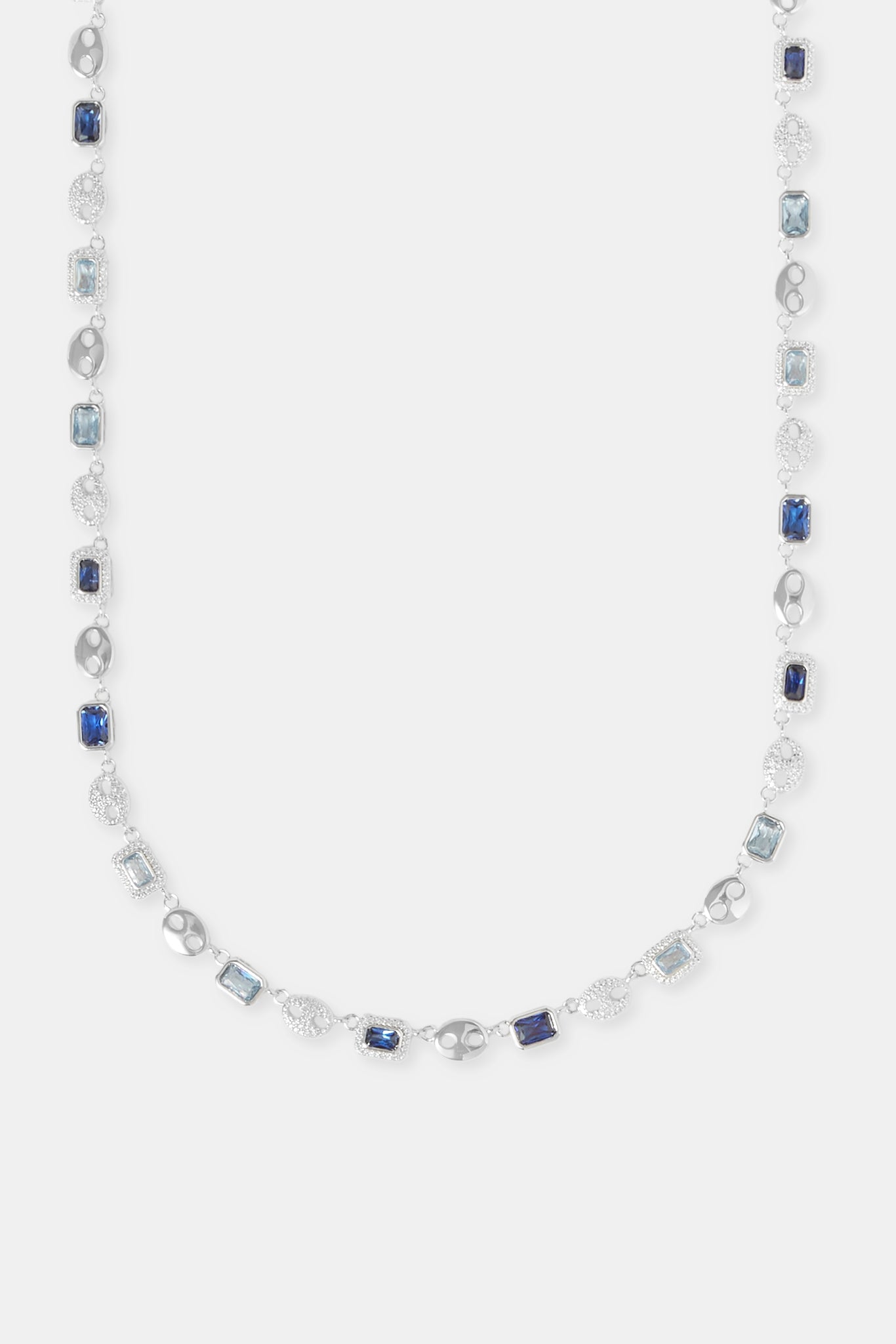 Kaffeebohnen-Gliederkette mit mehreren Edelsteinen – 6 mm